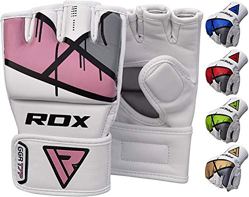 RDX Women MMA Gloves for Grappling Martial Arts | D-Cut Palm Maya Hide