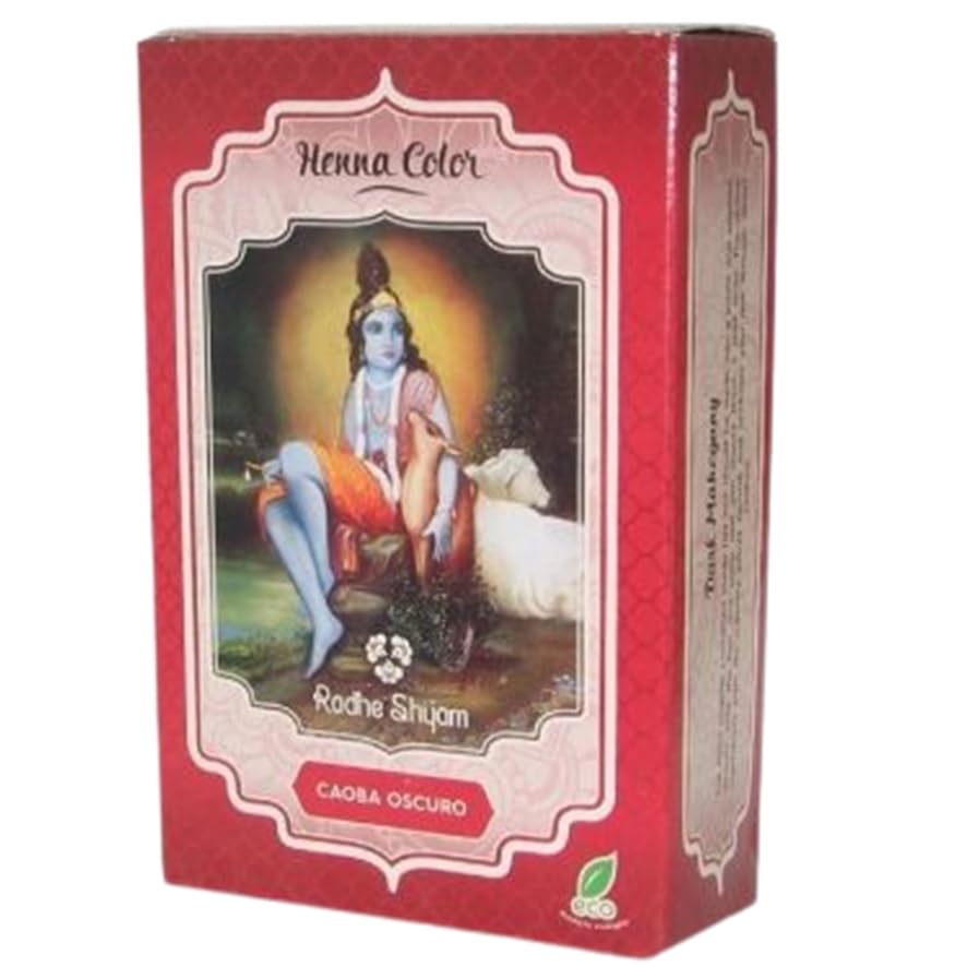 Henna Tinte Natural Caoba Oscuro Polvo para Cabello Eco Vegan 100g