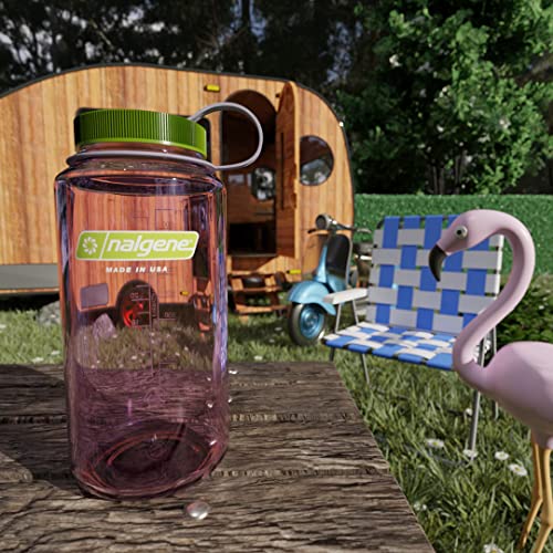 Nalgene Sustain Tritan BPA-Free Water Bottle Made with Material Derived from 50% Plastic Waste, 32 OZ, Wide Mouth, Dove Gray - Image 4