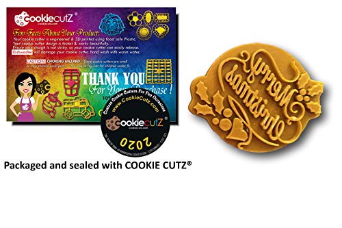 Merry Christmas Fondant Embosser, Stamp, Cookie Cutter