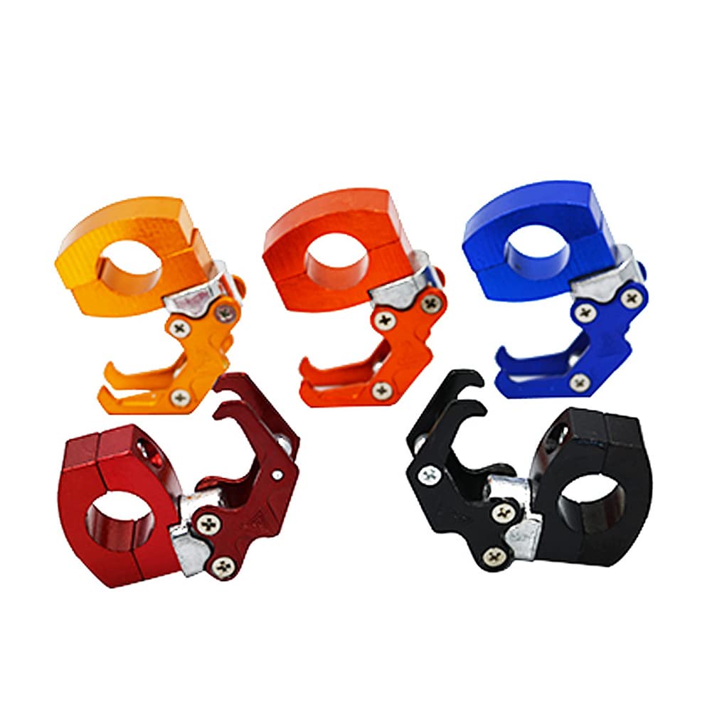 ihreesy Universal Motorcycle Hook,Aluminum Alloy Helmet Rack Hook 22mm Handlebar Hook Luggage Bag Hanger Claw Hook for Most Motorcycle,Red