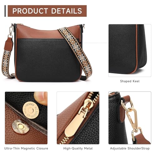 FALAN MULE Leather Crossbody Bags for Women Trendy Hobo Purses Shoulder Handbags 5