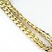 Cy trendy Men's 24K Gold Plating 7mm Cuban Curb Chain Link Necklace, 24