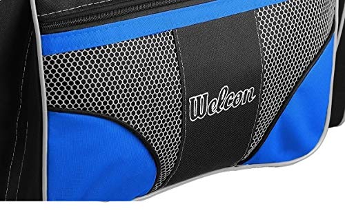 Bolsa Mala De Viagem Grande 112l Alças De Mão E Ombro (Preto/Azul)