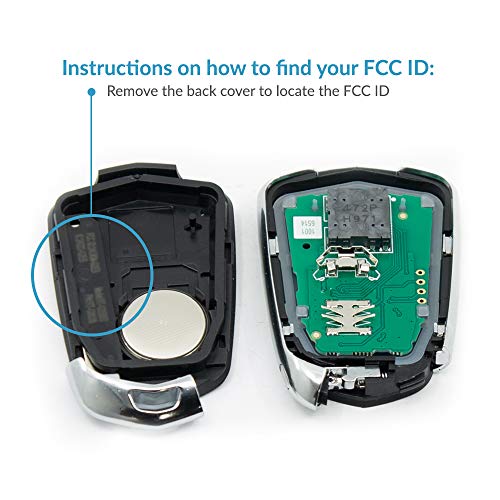 Clé intelligente GM HYQ2EB 5 boutons de secours pour télécommande - 5
