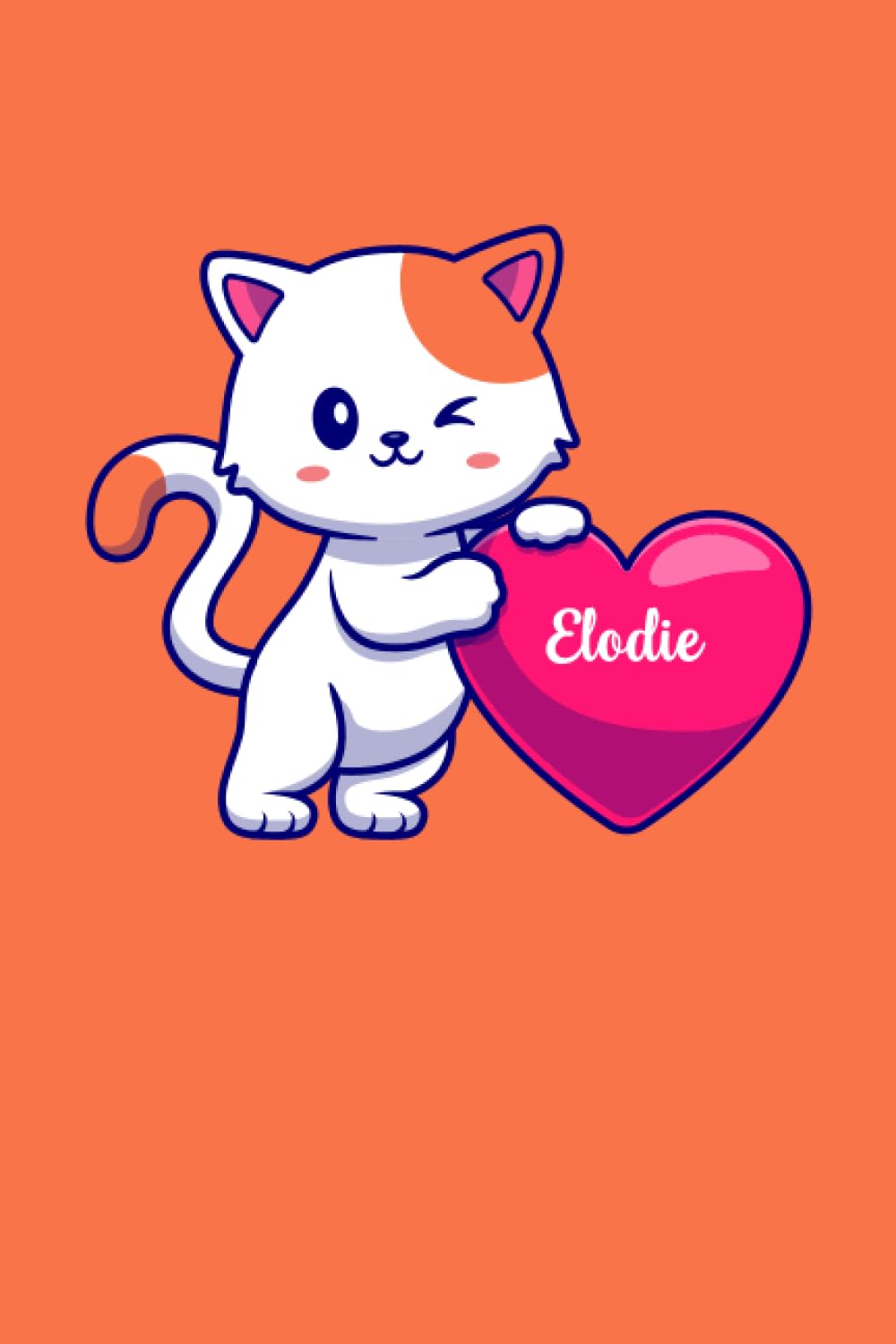 Elodie loves cats: Elodie loves cats :Personalized Notebook For Lilah , Birthday Gift For Girls and Women, Perfect gift idea for girls and women,Size 6x9, 120 Ruled Page