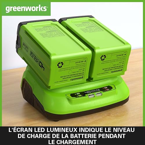 Greenworks 40V Chargeur rapide double emplacement - vue 6