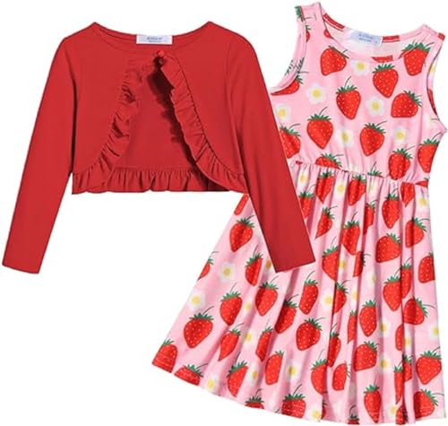 Arshiner Mädchen Kleider Bolero Kinder Ärmelloses Kleid mit...