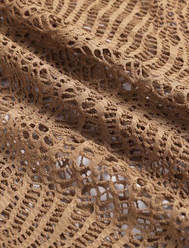 Image of ZAFUL Sarong Coverups for Women Beach Vacation Fishnet See Thru Tie Side Bathing Suit Cover Up Mini Skirt