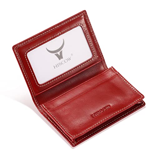 Image of HISCOW Business Card Holder with Large Compartment - Full Grain Leather
