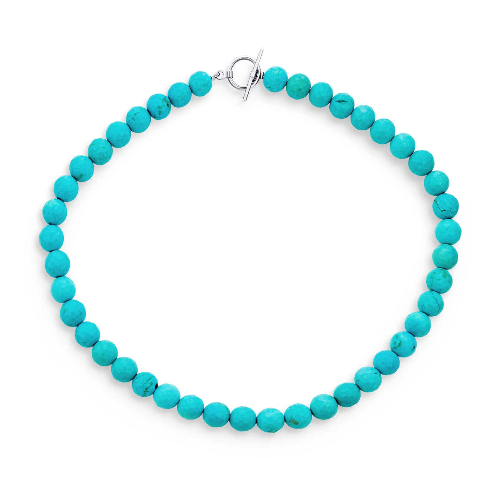 Bling Jewelry Created Turquoise Faceted Necklace