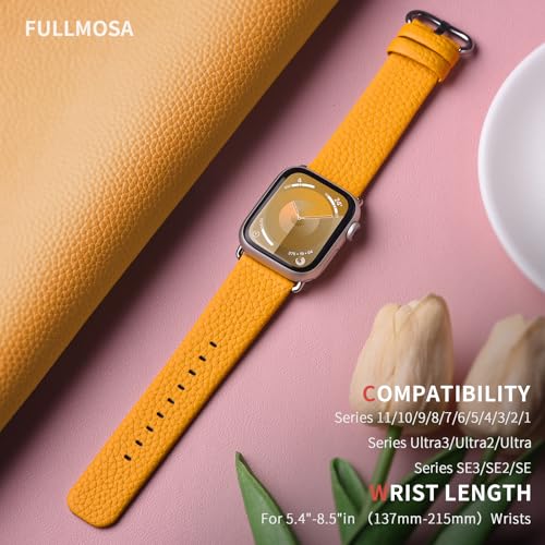 Image of Fullmosa Watch Band Compatible with Red Apple Watch Leather Band 42mm 41mm 40mm 38mm, iWatch Band for Series ultra3 /2 /1 SE3 /2 /1 11 /10 /9 /8 /7 /6 / /5 /4 /3 for Men Women