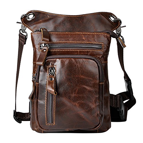 Genda 2Archer Bolso de piel de Cuero Genuino Pata de la Pierna de la Honda  17cm   5cm