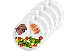 Portion Control Plates: Healthy Eating Made Easy with our Unbreakable, BPA-Free Sectioned Plates