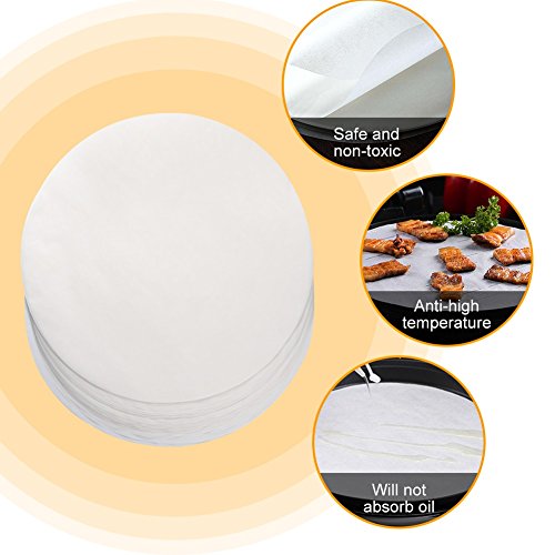 Backpapier OKBY Rundes Pergamentpapier, 100 Stück für Grill und Ofen