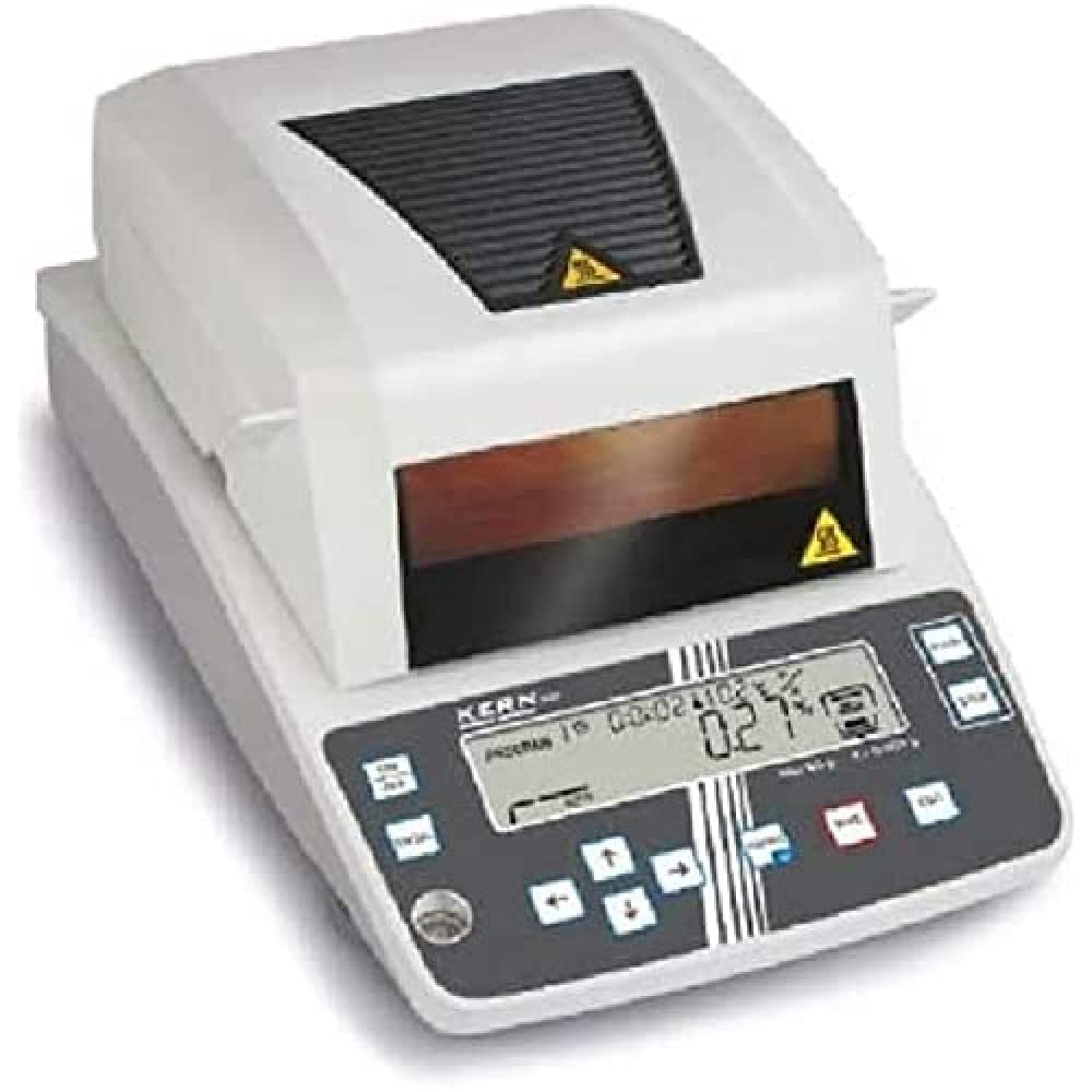 KERN Feuchtebestimmer DBS 60-3 (für exakte Bestimmung, 400 W, mit 10 Probeschalen, Wägebereich 60 g, Feuchtemessgerät) DBS 60-3