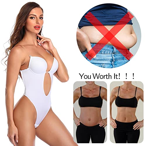 Body Gainant String Taille Haute Dos Nu et Soutien-Gorge Push-Up - 4