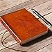 Soothi Zodiac Handmade Antique Leather Journal, Vintage Refillable Writing Diary, Rustic Travel Notebook, Unlined Sketchbook, Personalized Astrology Gift for Men & Women – Cancer, 7''x5''