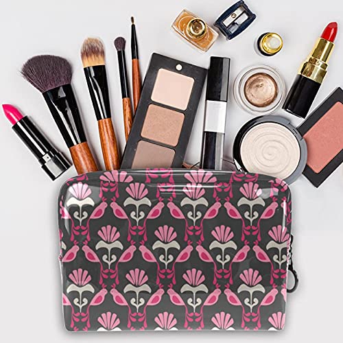 Trousse de maquillage spacieuse oiseau vert 18.5x7.5x13cm Vanity