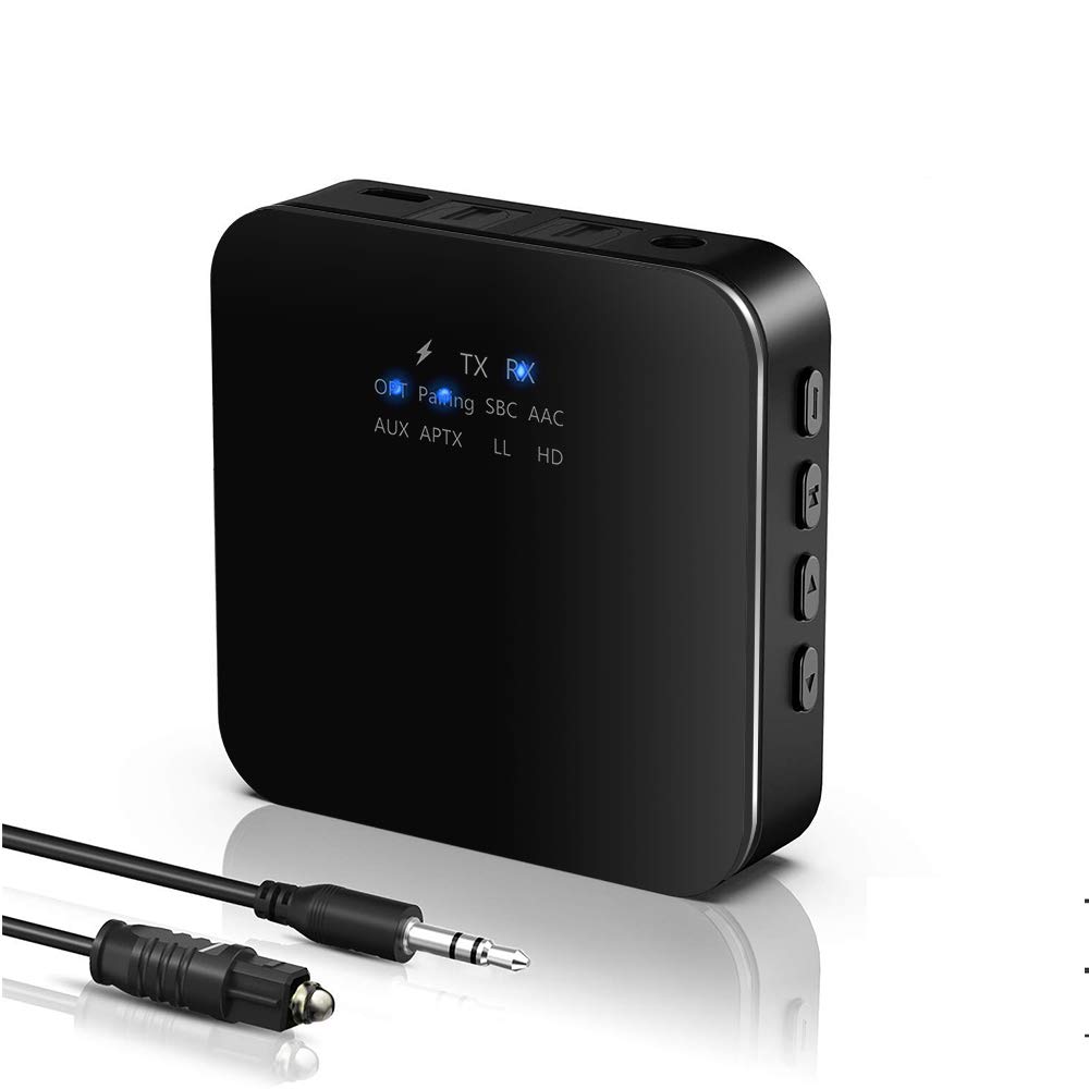 YONGYAO Bluetooth 5.0 Audio inalámbrico Receptor Adaptador de transmisor 2 en 1 Interfaz Auxiliar de 3,5 mm USB