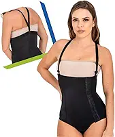 Cinta Abdominal Pós-Cirúrgica Pós-Parto Modeladora Compressora com Fecho Lateral e Alça Destacável 60608 - New Form (P, Preto)