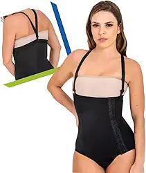 Cinta Abdominal Pós-Cirúrgica Pós-Parto Modeladora Compressora com Fecho Lateral e Alça Destacável 60608 - New Form (2GG, Preto)