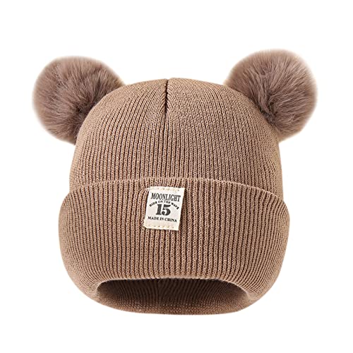 Unisex Baby Fleece Hat Winter Baby Hat for Boys and Girls Cold-Weather Infant Knit Cap with Pompom