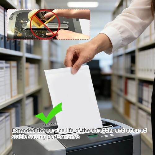 EUYKQNOI Ölpapier für Aktenvernichter, 10er Pack ölgetränkte Schmiermittelblätter für DIN A4 Einschub, Wartungsblätter zur Pflege und Leistungssteigerung von Schneidwerken