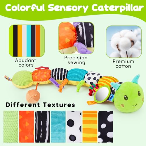 Melodyinn LT5929-4 Baby Sensory Toy 0-6 Month Music Animal Stuffed Plush Caterpillar Toy thumb #3