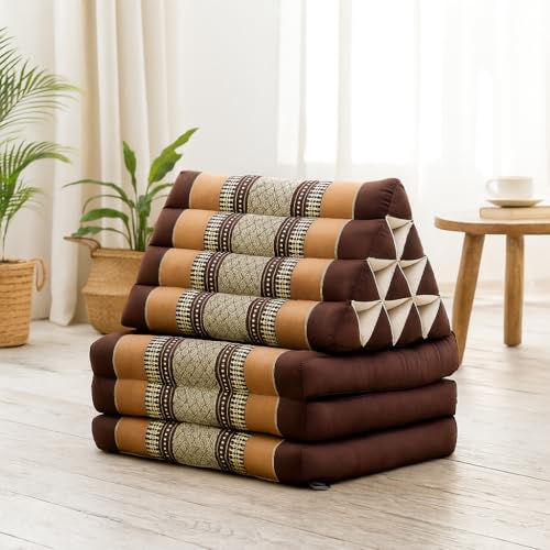 Image of Leewadee Thai Foldable Floor Mat 67 x 21 inches Kapok with Backrest