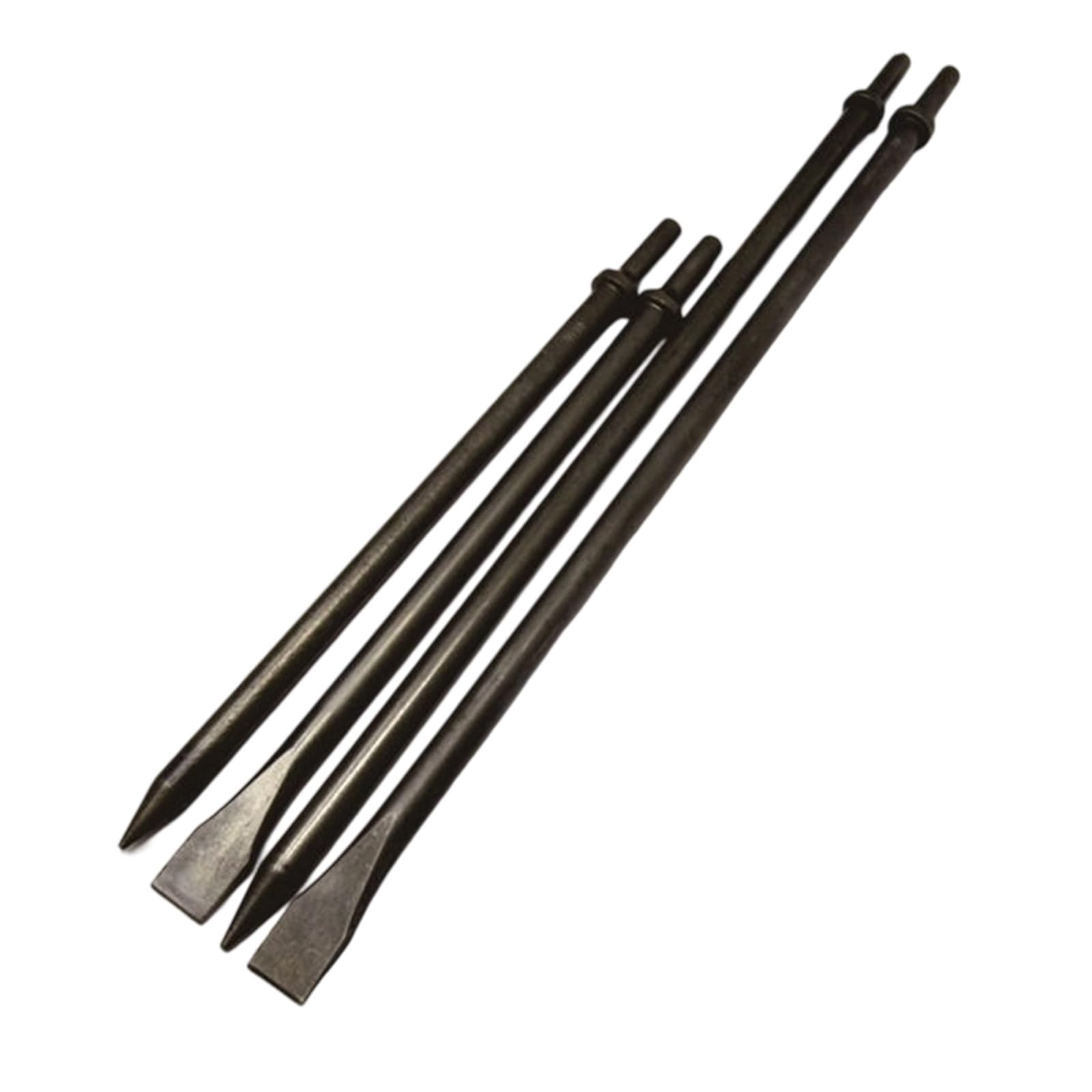4Pcs Pneumatic Air Hammer Bit Hard Steel Air Chisels Bit Pneumatic Impacts Head Set for Rusts Removal Smoothing Hammer Tool Chisels