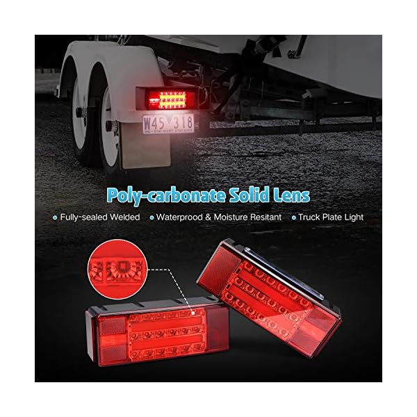 Kohree LED Submersible Trailer Light Kit, Super Bright 12V LED Utility