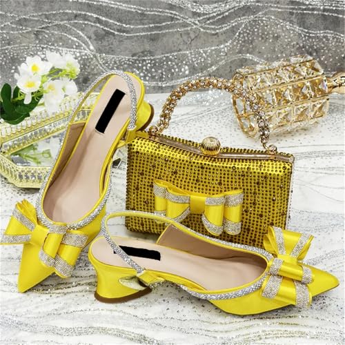 Women Shoes and Bag Set African Ladies Sandals High Heels Pumps Match with Handbag Clutch Escarpins Femmes Sandales Silver2