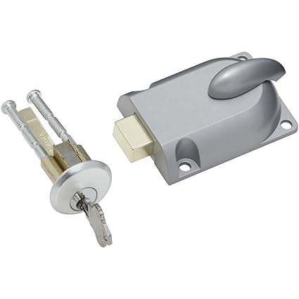 National Hardware V7651 Dead Bolt Lock, Inside Center Mount Dead Bolt Locks, Inside Center Mount in Aluminum