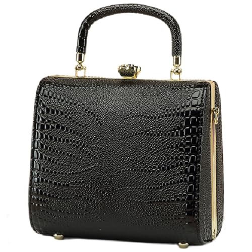 Crocodile Pattern Leather Women's Bag Top Handle Satchel Handbags Evening Bag Purses Small Hard Box Shoulder Messenger Bags4