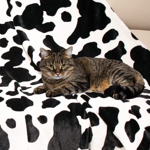 Cow Print Baby Blanket Flannel, Cozy Cow Throw Blankets For Newborn Infant And Toddler, Super Soft And Warm Receiving Baby Cow Print Blanket For Crib Stroller 40X50 In #TOP3