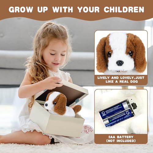 AYESY Peluche Electrónico Juguete para Perros ladrando Electrónica Interactivos Juguete Perro Mascota Simulación Peluche Cachorro para Niños Caminando y ladrando Cachorro Regalos de para Niños de 3-6 - imagen 4