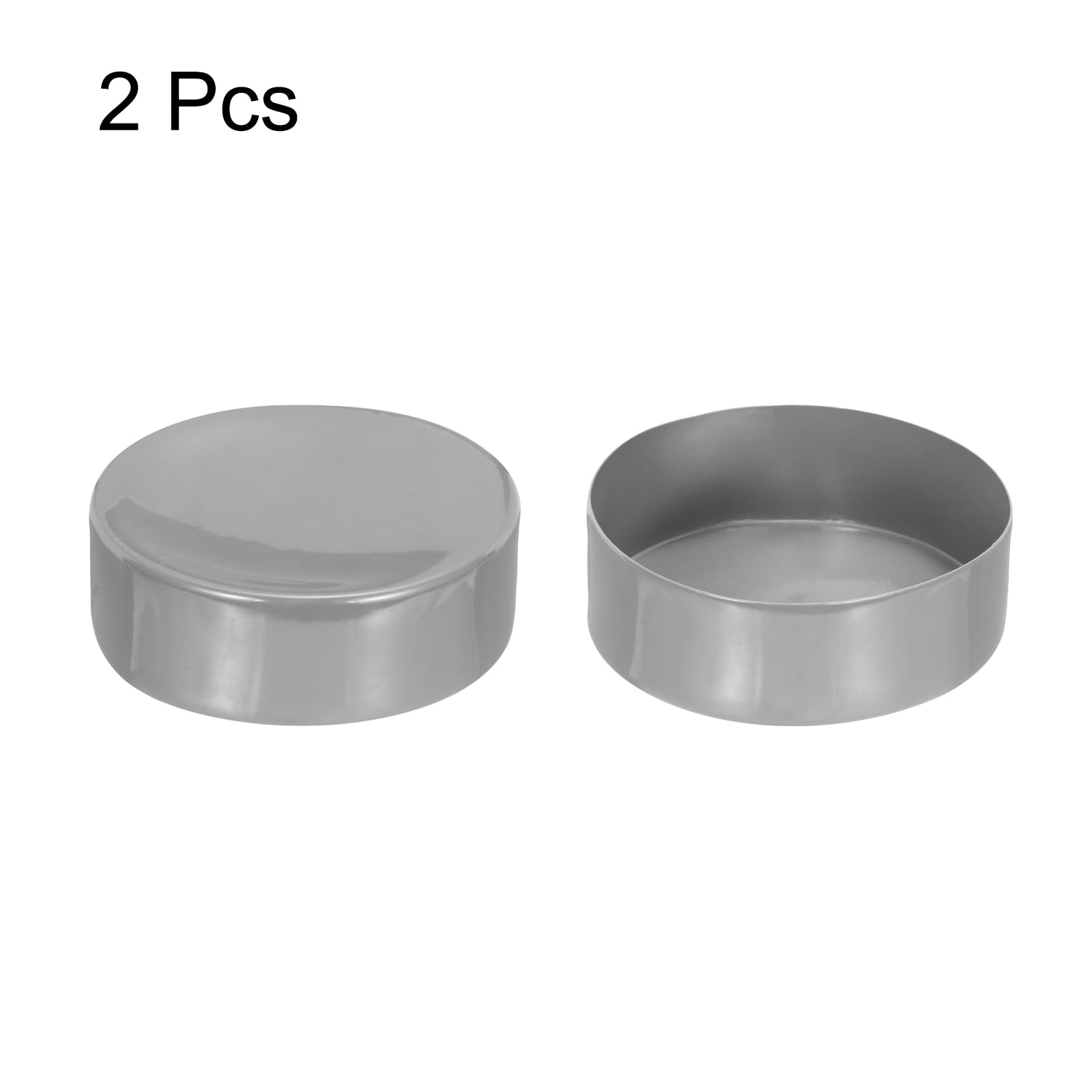 uxcell 2pcs Rubber End Caps 150mm(5.9 inch) ID Vinyl Round Tube Bolt Cap Cover Screw Thread Protectors Dark Grey