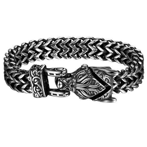 Pulsera Vikinga de Acero para Hombre con Cierre de Resorte miniatura 1
