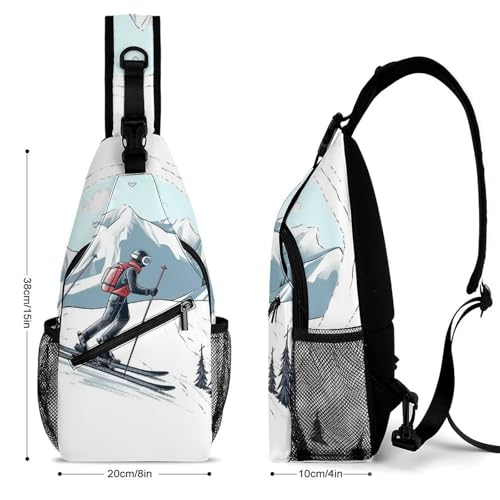 Mochila Deportiva Tipo Sling Bag Blanca miniatura 2