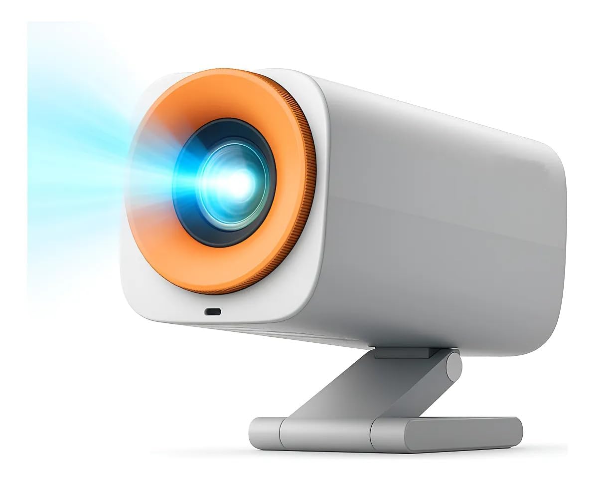 Zync Y2 Android 12 Smart Projector, Native 720P HD, 4K Supported, Dual WiFi 6, Bluetooth, Auto Keystone Correction, Portable Home Theater Projector for Room & Outdoor 8000lm-image-2