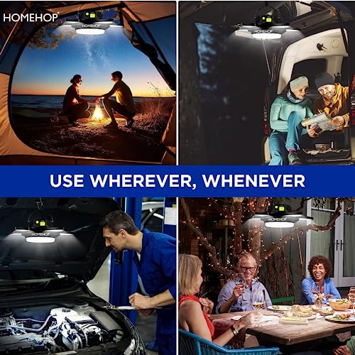 Homehop 60W Solar Led Rechargeable Emergency Light, Waterproof ,USB Portable Hanging Camping Lamp, for Home, Outdoor and Indoor with Rotary Switch (ABS Pack of 1)