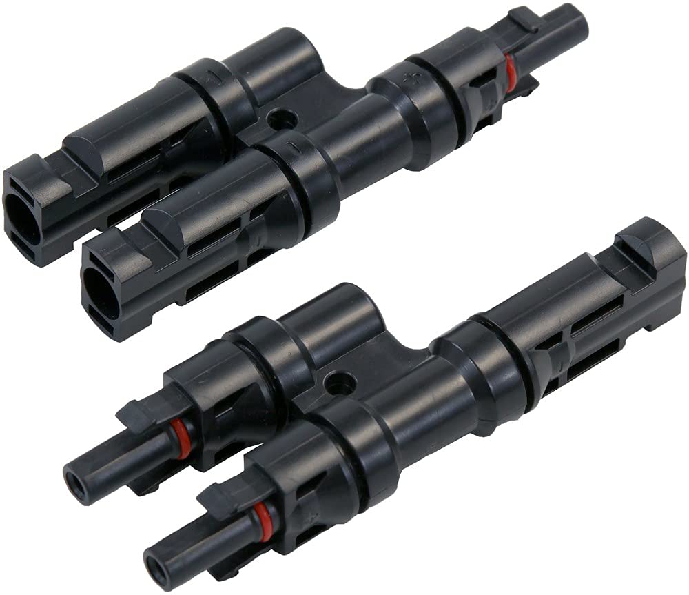 Powerwerx Connettore solare solare T-Branch 2 a 1 splitter MMF + FFM coppia