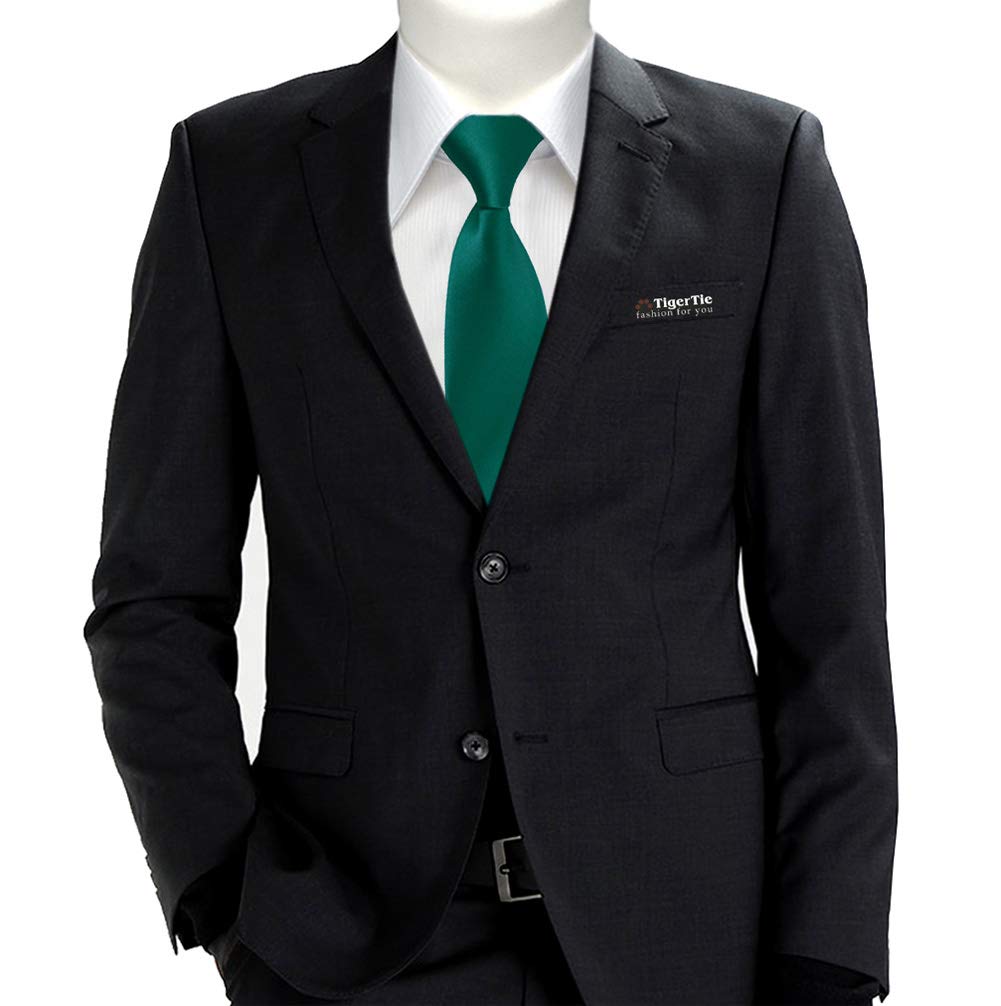 TigerTie Corbata infantil en monocolor, preatada con goma elástica