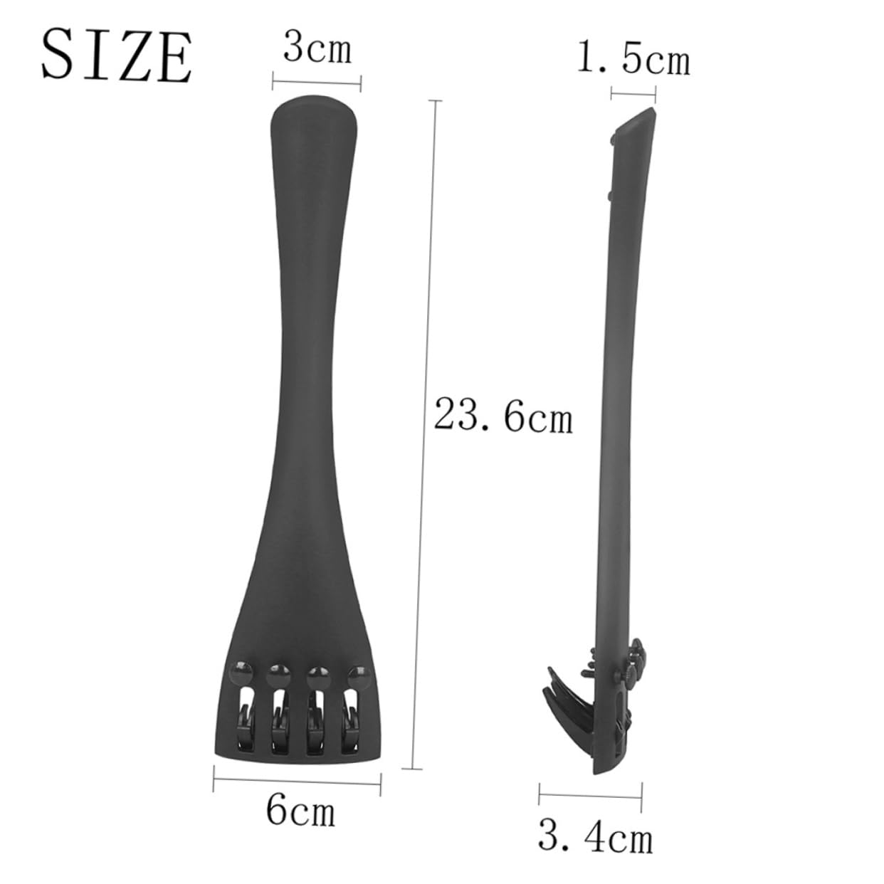 Yardwe Cello Tailpiece Bridge Replacement String Board for Cello Instruments Carbon Fiber