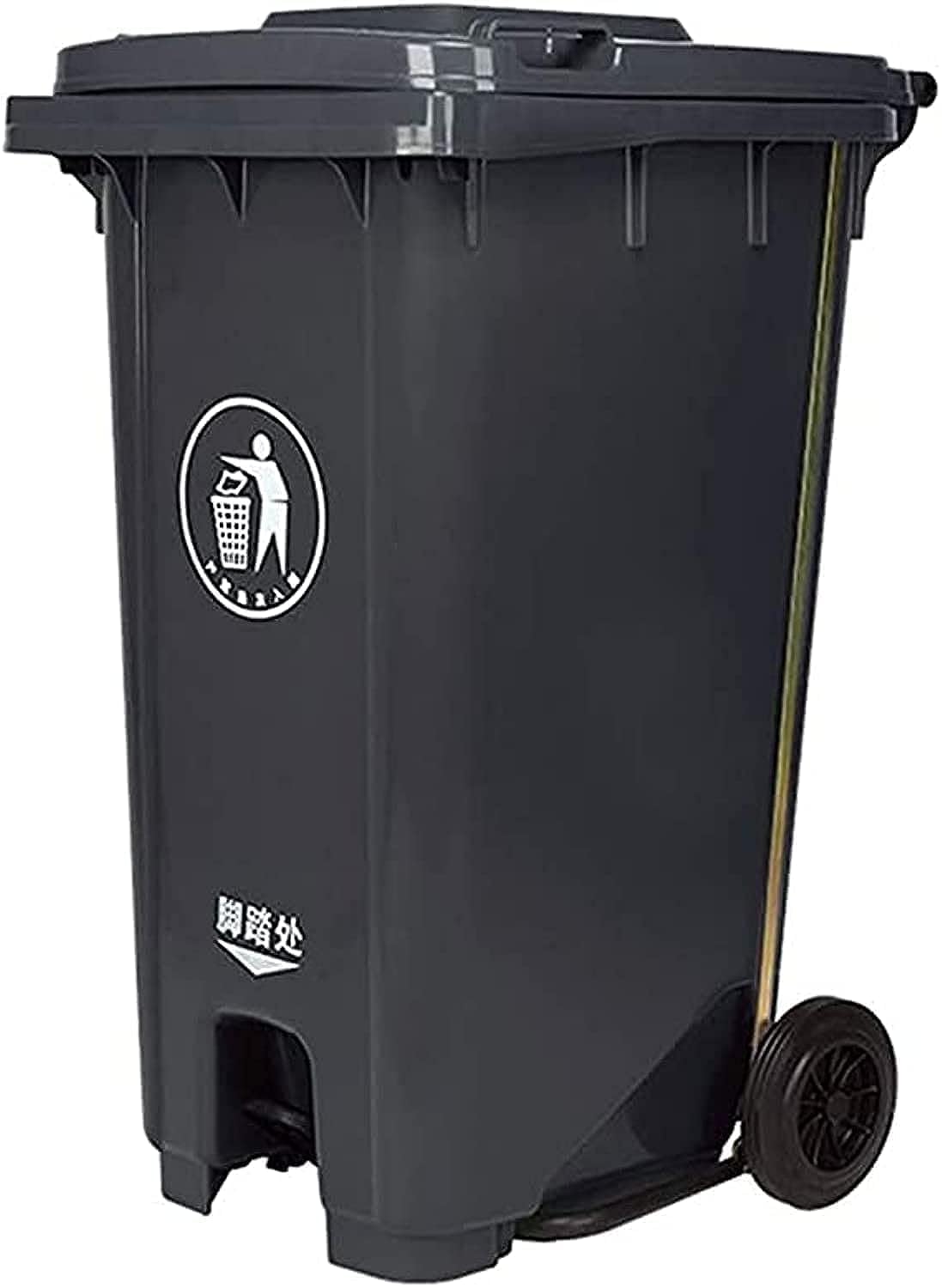 AQSON GARBAGE BIN 120LITRE CAPACITY; OUTDOOR DUST BIN; GREY COLOUR
