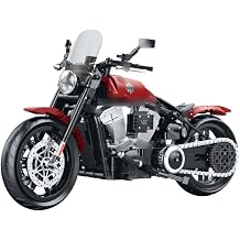 highdar Technik Motorcycle Construction Set for Harley Super Motorcycle 542 Clamping Blocks 18 Technology Racing Motorcycle Model Off-Road Motorcycle Construction Kit Gift for Adults Collectors Teenagers