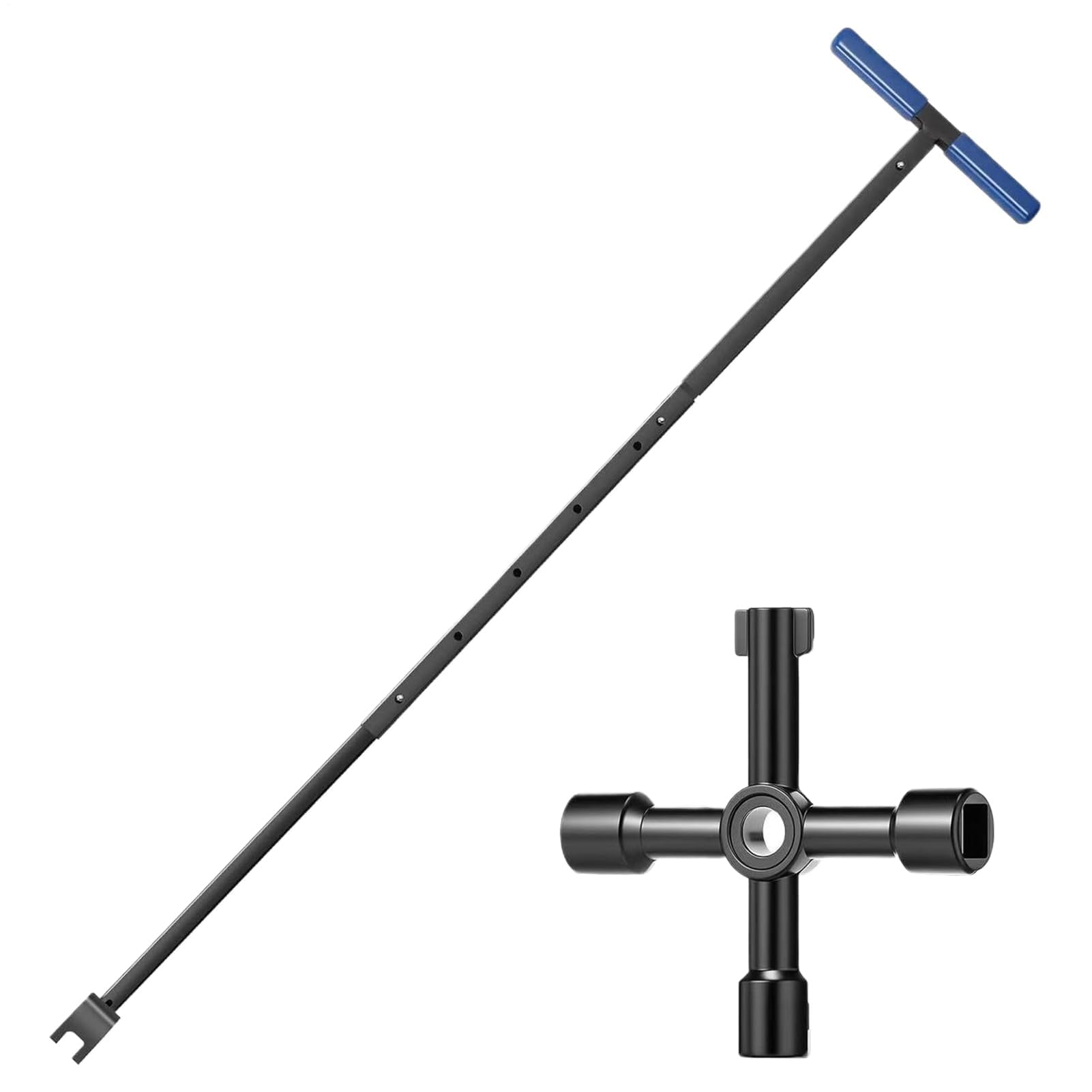 Llave de medidor de agua resistente, llave profesional de fontanería y abridor de válvula ajustable para instalación y mantenimiento fiables de tuberías
