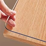 Clear Table Protector 90 x 120 cm, Thick Plastic Table Cover, Table Protector for Dining Room Tables, Waterproof PVC Transparent Tabletop Protector for Kitchen, Dresser and Writing Desk