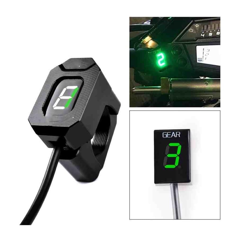 Indicatore di Cambio Marcia per Moto, Elettronica per Moto, indicatore di Marcia Digitale a 1-6 Livelli per TDM900 TDM 900 TDM-900 2002-2013 (Anello Fisso Verde)
